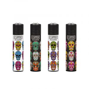 images lr parmecclp9114 mechero clipper classic large triple skull display 48 uds 1